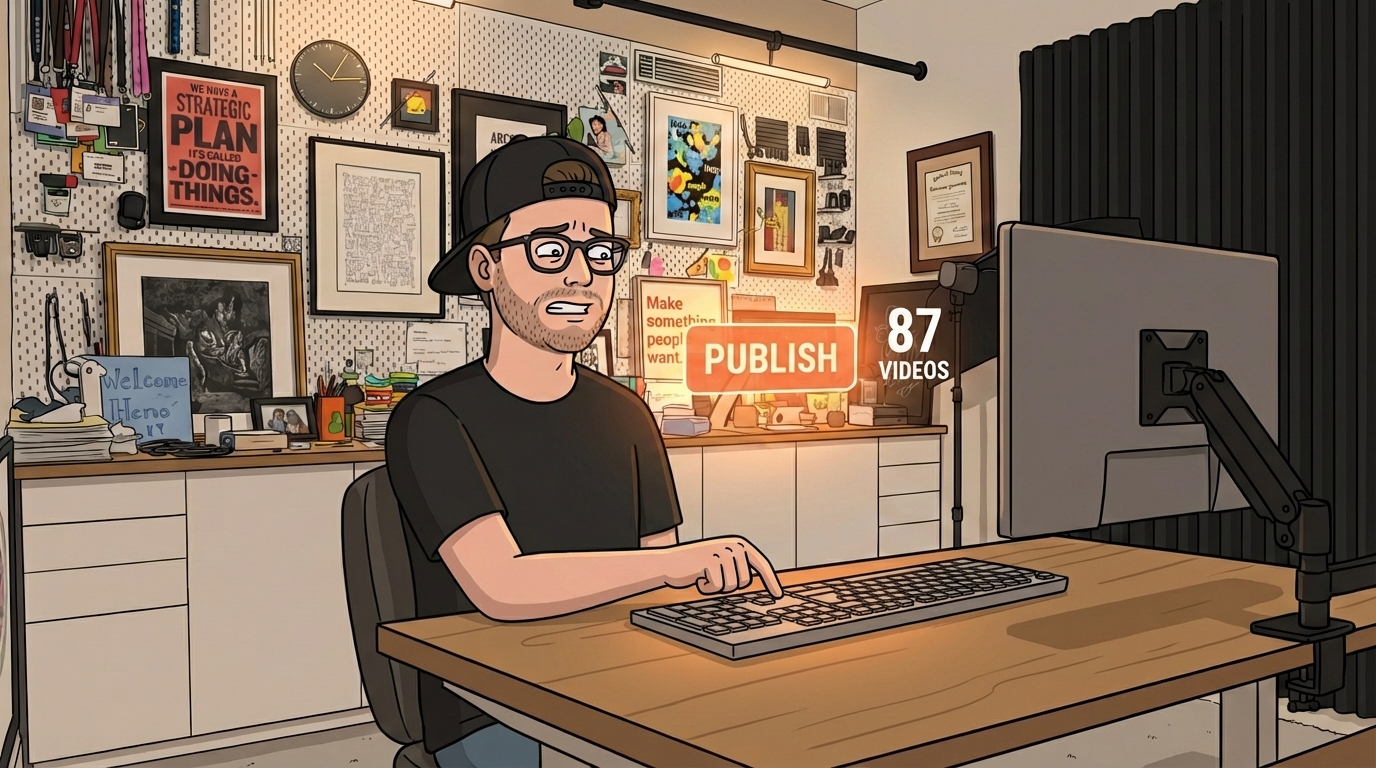 87 videos. One more publish.